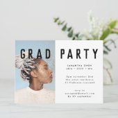 ホワイト金ゴールドエレガントボタニカルグラッドフォトパーティー 招待状 (スタンド正面)