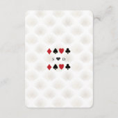 ホワイト金ゴールドギャツビートランプのポーカーラスベガス エンクロージャーカード (裏面)