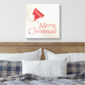 ホワイト金ゴールドクリスマス キャンバスプリント (インサイチュ (寝室))