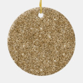 ホワイト金ゴールドグラムヒョウ印刷 セラミックオーナメント (裏面)