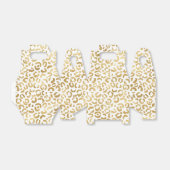 ホワイト金ゴールドグラムヒョウ印刷 フェイバーボックス (折り畳みなし)