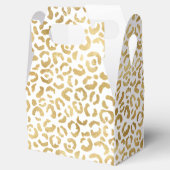 ホワイト金ゴールドグラムヒョウ印刷 フェイバーボックス (オープン)