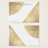 ホワイト金ゴールドグリッター図形ハートブレスレット表示 (正面&裏面)