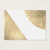 ホワイト金ゴールドグリッター図形ハートブレスレット表示 (裏面)