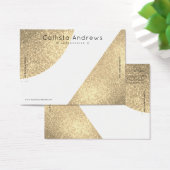 ホワイト金ゴールドグリッター図形ハートブレスレット表示 (デスク)