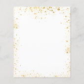 ホワイト金ゴールドグリッター結婚式プログラム詳細予算 チラシ (裏面)