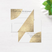 ホワイト金ゴールドグリッターGeoハートヘアクリップの表示 (デスク)