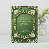 ホワイト金ゴールドケルト期セントパトリックの日 招待状 (スタンド正面)