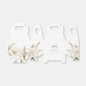 ホワイト金ゴールドシルバーウィンター花模様キンセアニラ フェイバーボックス (折り畳みなし)