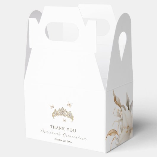 ホワイト金ゴールドシルバーウィンター花模様キンセアニラ フェイバーボックス (オープン)