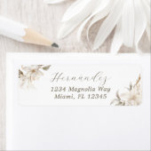 ホワイト金ゴールドシルバーウィンター花模様キンセアニラ ラベル (インサイチュ)