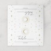 ホワイト金ゴールドスターズ日が差すことムーンシーティングプレイス プレイスカード (外部開封)