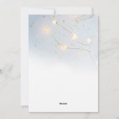 ホワイト金ゴールドスター紙吹雪ラ白熱［赤熱］光を放つイズクリスマス シーズンカード (裏面)