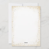 ホワイト金ゴールドスノーフレーク写真メリークリスマスカード シーズンカード (裏面)