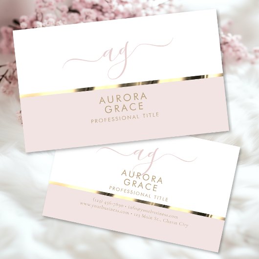 ホワイト金ゴールドセレニティ 名刺