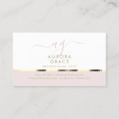 ホワイト金ゴールドセレニティ 名刺 (裏面)