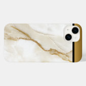 ホワイト金ゴールドタンマーブルパターンiPhone / アンドロイド Case-Mate iPhoneケース (裏面 (横))
