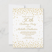 ホワイト金ゴールドダイヤモンドグリッター女子30歳 カード (正面)