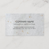 ホワイト金ゴールドダマスクハンドメイド紙ウェディングプランナー 名刺 (裏面)