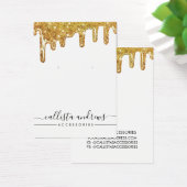 ホワイト金ゴールドチョンキーグリッタードリップスイヤリングディスプレイ (デスク)