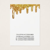 ホワイト金ゴールドチョンキーグリッタードリップスイヤリングディスプレイ (裏面)