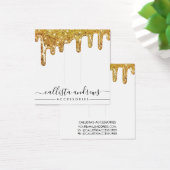 ホワイト金ゴールドチョンキーグリッタードリップヘアクリップディスプレイ (デスク)