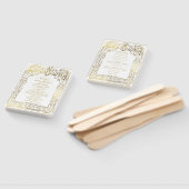 ホワイト金ゴールドデコシックグラム結婚式 プログラムハンドファン ハンドファン (組立なし)