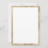 ホワイト金ゴールドネイビーブルーグリッターグラム日付を保存 招待状 (裏面)