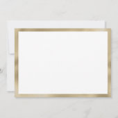 ホワイト金ゴールドネイビーブルーグリッタージオメトリックサンキュー 招待状 (裏面)