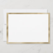 ホワイト金ゴールドネイビーブルーグリッター幾何学的RSVP 招待状 (裏面)