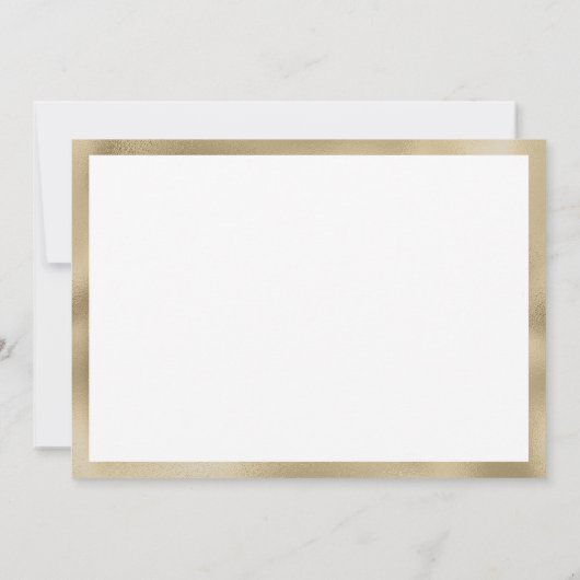 ホワイト金ゴールドネイビーブルーグリッター幾何学的RSVP 招待状 (裏面)