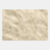 ホワイト金ゴールドハート    ラッピングペーパーシート (正面2)