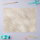 ホワイト金ゴールドハート     薄葉紙 (クラフト)