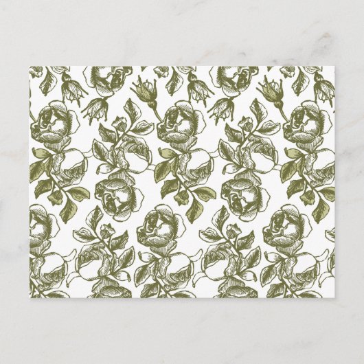 ホワイト金ゴールドバラカスタムサンキューポストカード ポストカード (正面)