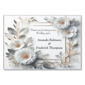 ホワイト金ゴールドバラシャンパンシルク&蝶 テーブルナンバー (裏面)