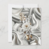 ホワイト金ゴールドバラシャンパンシルク&蝶 案内状 (裏面)