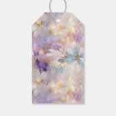 ホワイト金ゴールドパープルブルーフローラ ギフトタグ (裏面)