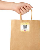 ホワイト金ゴールドビジネスQRコードInstagram スクエアシール