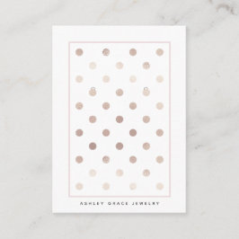 ホワイト金ゴールドピンクイヤリングトレンディー表示カード 名刺