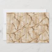 ホワイト金ゴールドピンクブルゴーニュバラブライダルシャワー 招待状 (裏面)