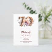 ホワイト金ゴールドピーチフローラ予算70歳の誕生日 (スタンド正面)