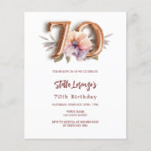 ホワイト金ゴールドピーチフローラ予算70歳の誕生日 (正面)