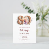 ホワイト金ゴールドピーチフローラ予算80歳の誕生日 (スタンド正面)