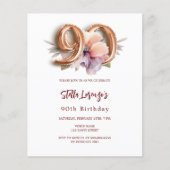 ホワイト金ゴールドピーチフローラ予算90歳の誕生日 (正面)