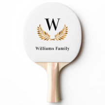 ホワイト金ゴールドファミリーモノグラム名ローレルリース