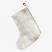 ホワイト金ゴールドファースパークルグラムユニコーンライト スモールクリスマスストッキング (裏面 (吊り時))