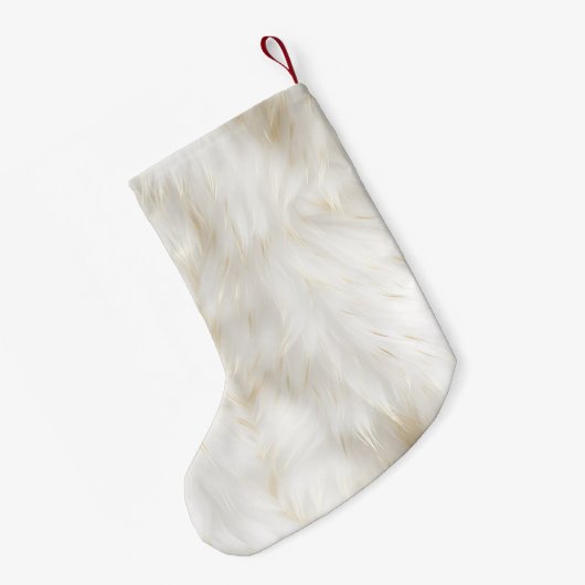 ホワイト金ゴールドファースパークルグラムユニコーンライト スモールクリスマスストッキング (裏面 (吊り時))
