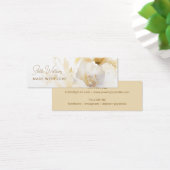 ホワイト金ゴールドフラワースタッドイヤリング表示カード (デスク)