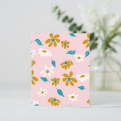 ホワイト金ゴールドフラワーズピンクターコイズスクラップブック紙 (スタンド正面)