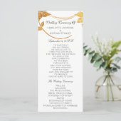 ホワイト金ゴールドフローライベント結婚式 プログラム公式 プログラム (スタンド正面)